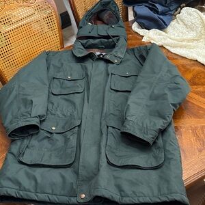 Lands' End Dark Green Hooded Field Jacket